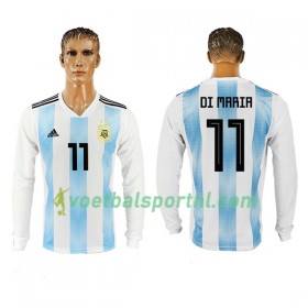 Argentinië Di Maria 11 Thuis Shirt WK voetbal 2018 L/S